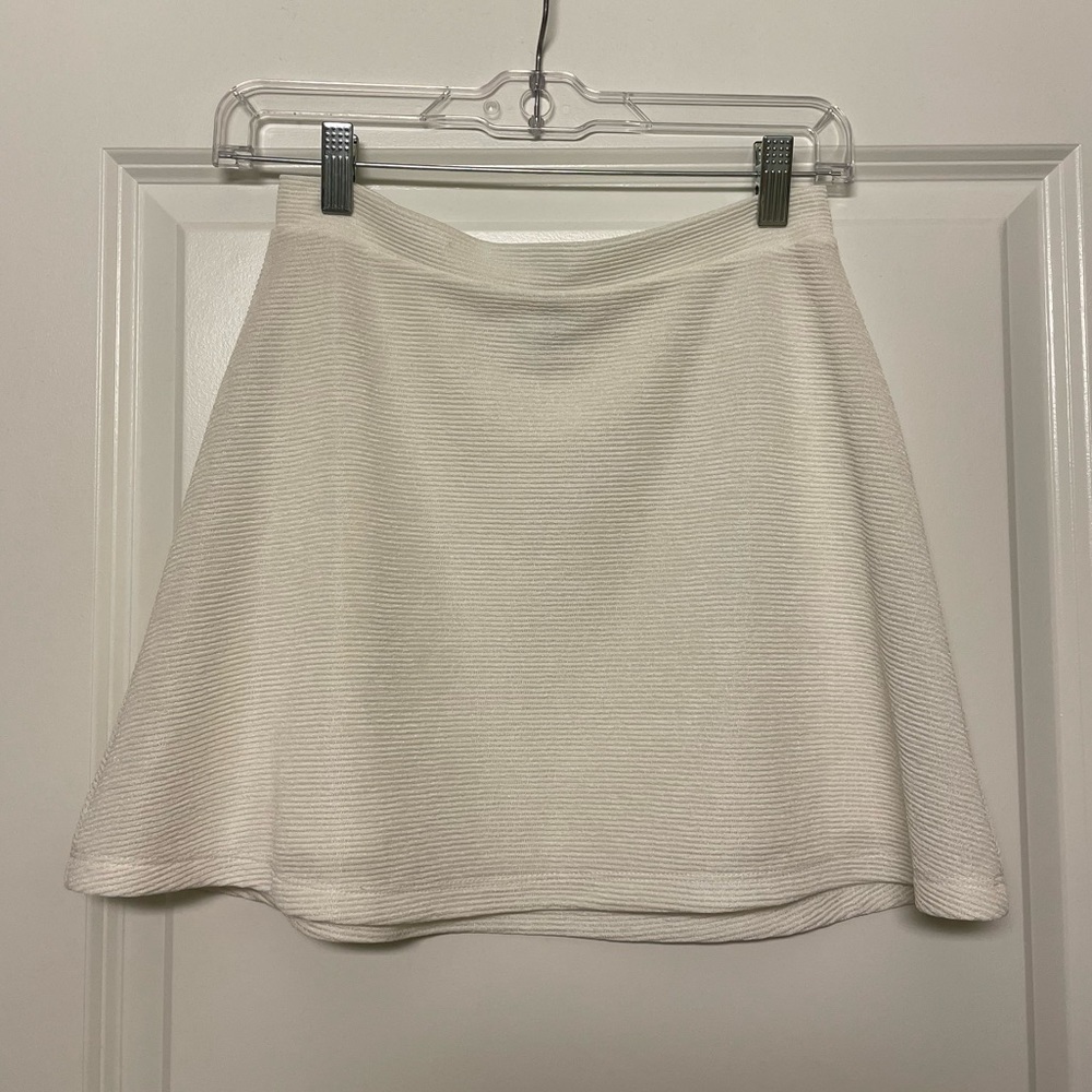 Subdued Dress Code White Lined Mini Skirt